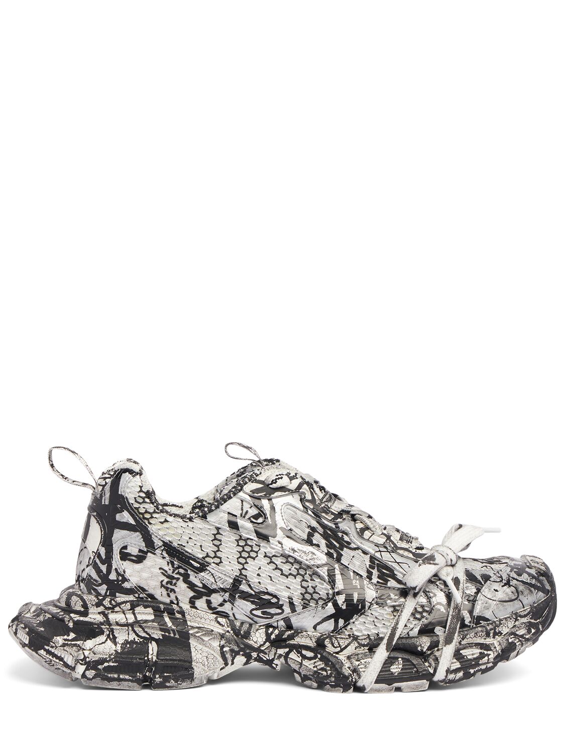 Balenciaga 60mm 3xl Tech Sneakers In White,black