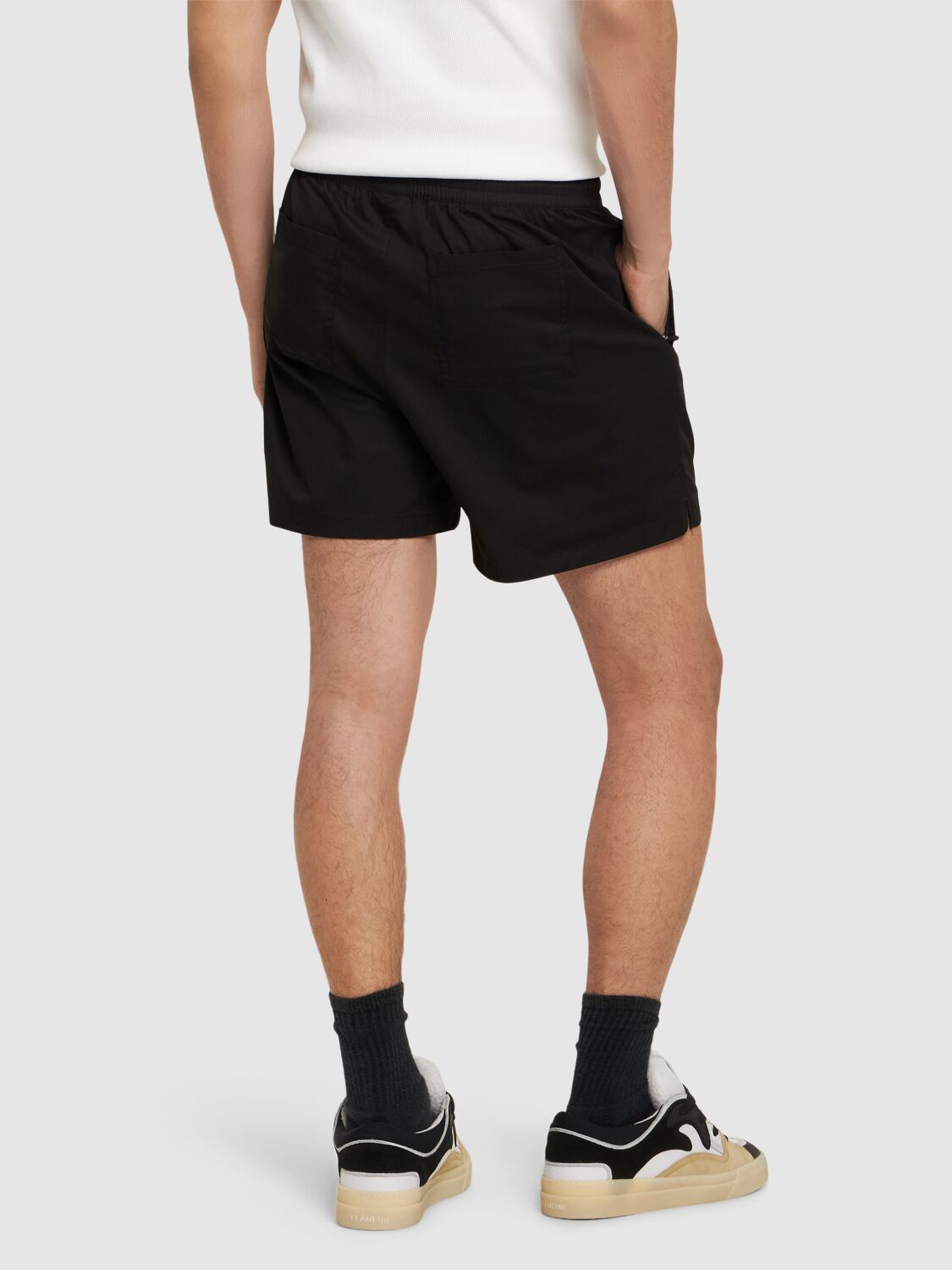 Shop Represent Cotton Blend Shorts In Black