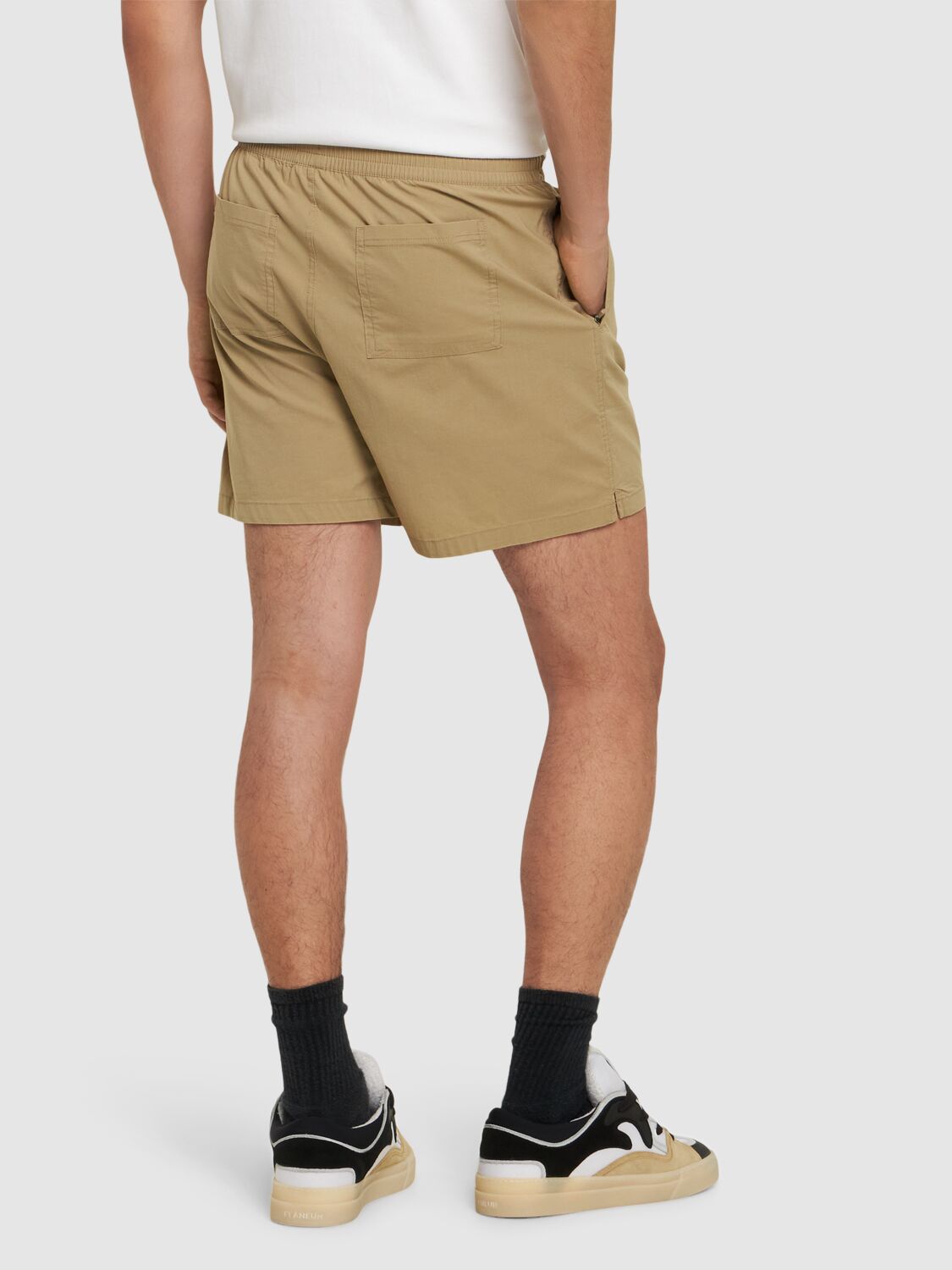Shop Represent Cotton Blend Shorts In Washed Taupe