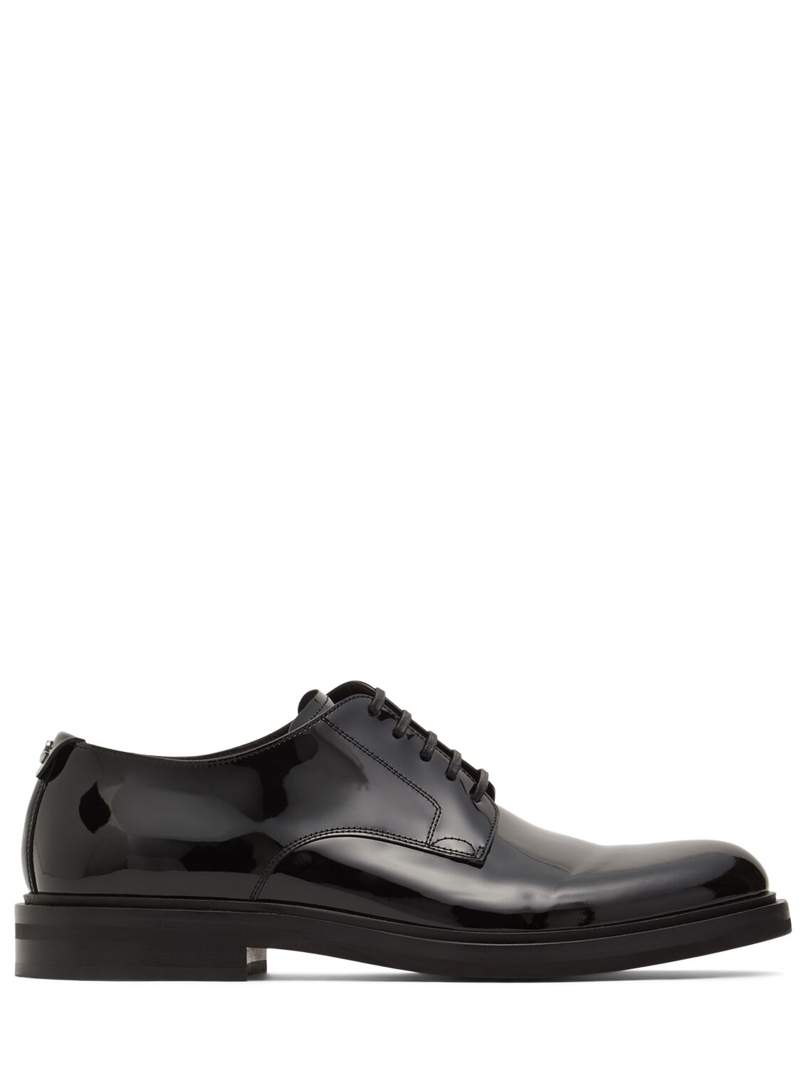 Shop Dolce & Gabbana Altavilla Patent Leather Derby Shoes In Black