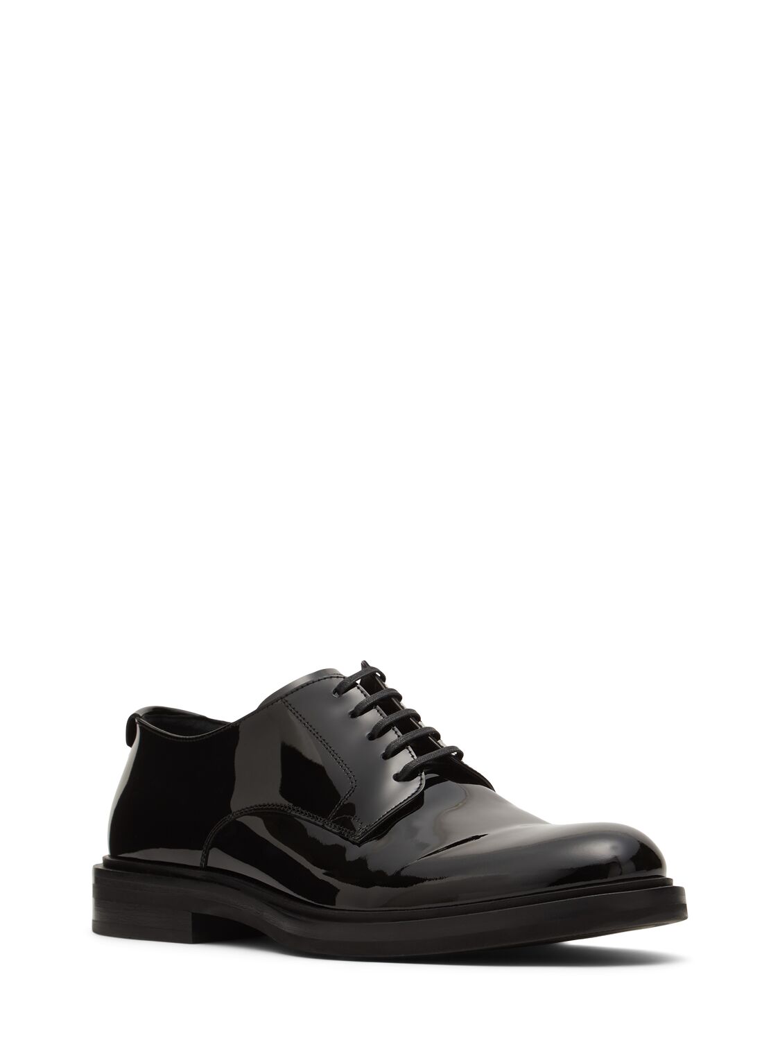 Shop Dolce & Gabbana Altavilla Patent Leather Derby Shoes In Black