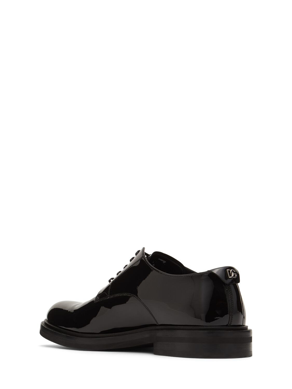 Shop Dolce & Gabbana Altavilla Patent Leather Derby Shoes In Black