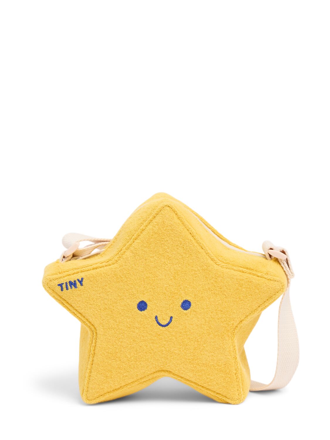 Tiny Cottons Star Cotton Blend Shoulder Bag In Yellow