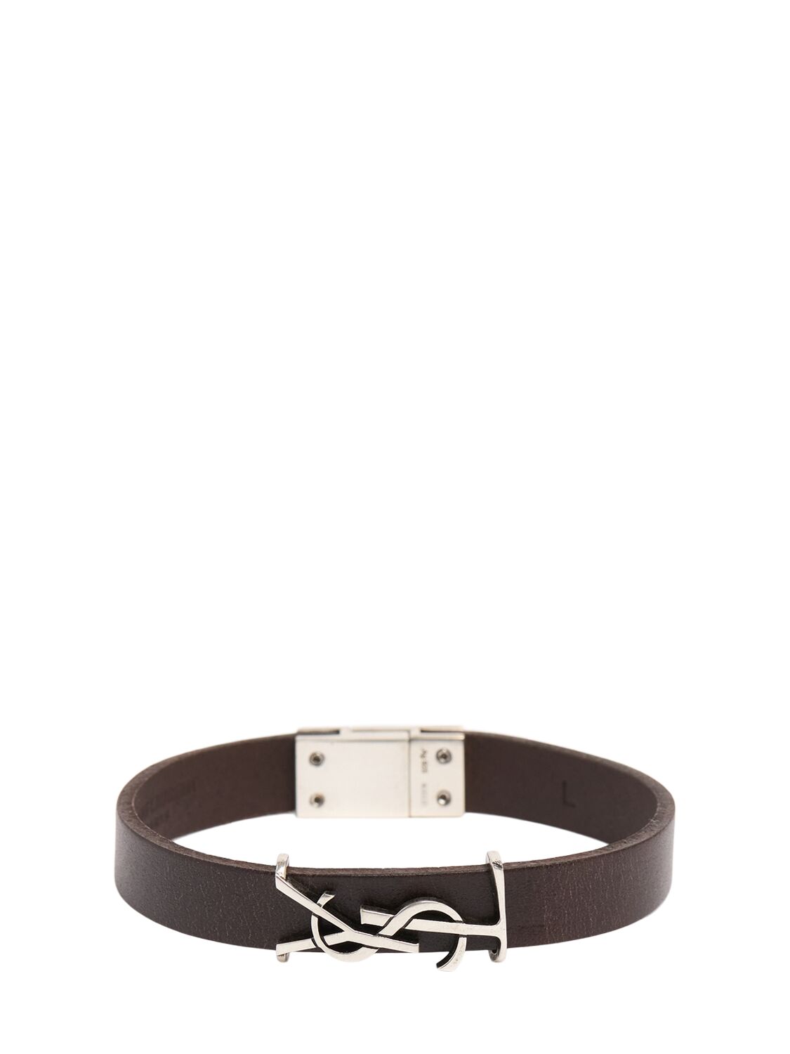 Ysl Single Wrap Leather Bracelet