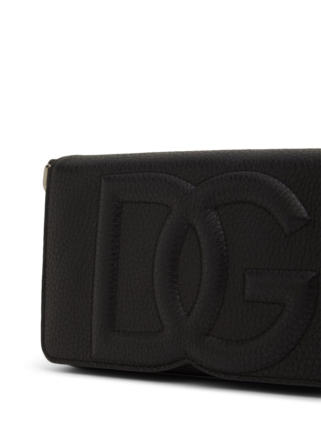 Shop Dolce & Gabbana Embossed Logo Mini Crossbody Bag In Schwarz