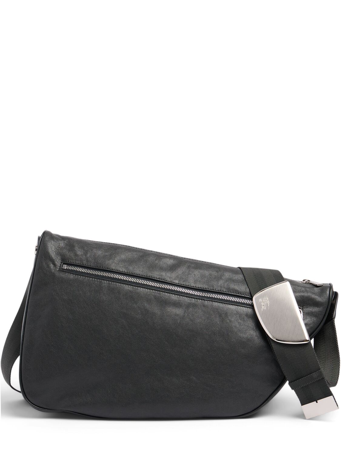 Image of Large Shield Leather Messenger Bag