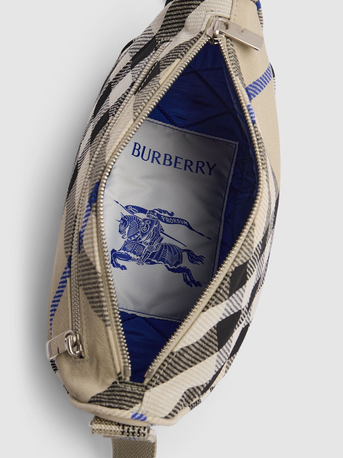 Shop Burberry Small Maderia Check Shield Messenger Bag In Lichen