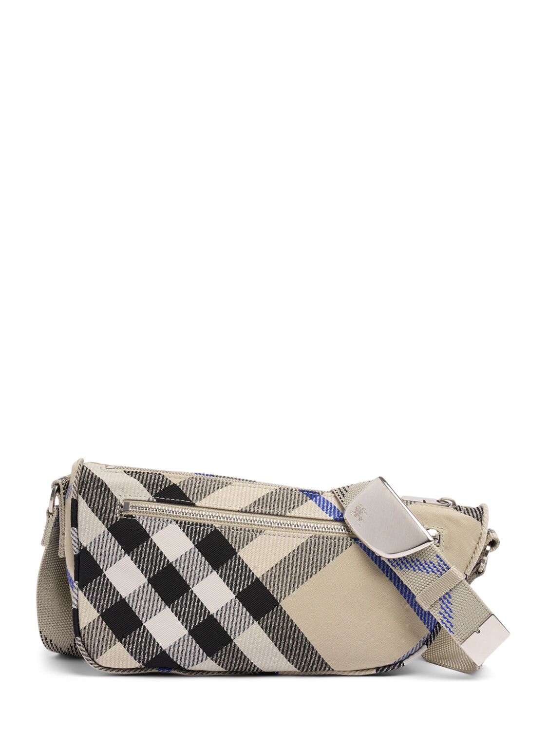 Burberry Small Maderia Check Shield Messenger Bag In Black