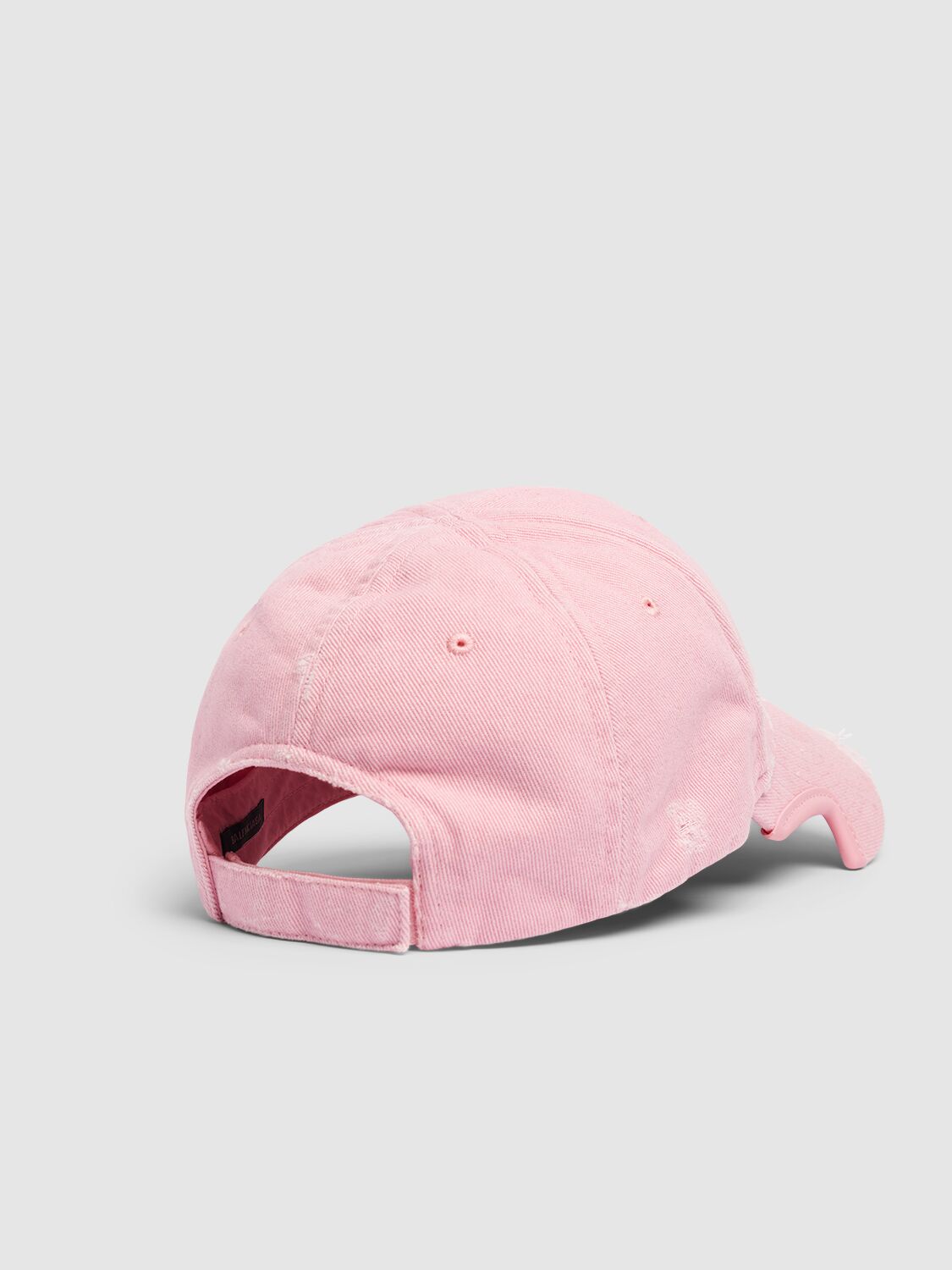 Shop Balenciaga Nologo Cotton Drill Cap In Light Pink