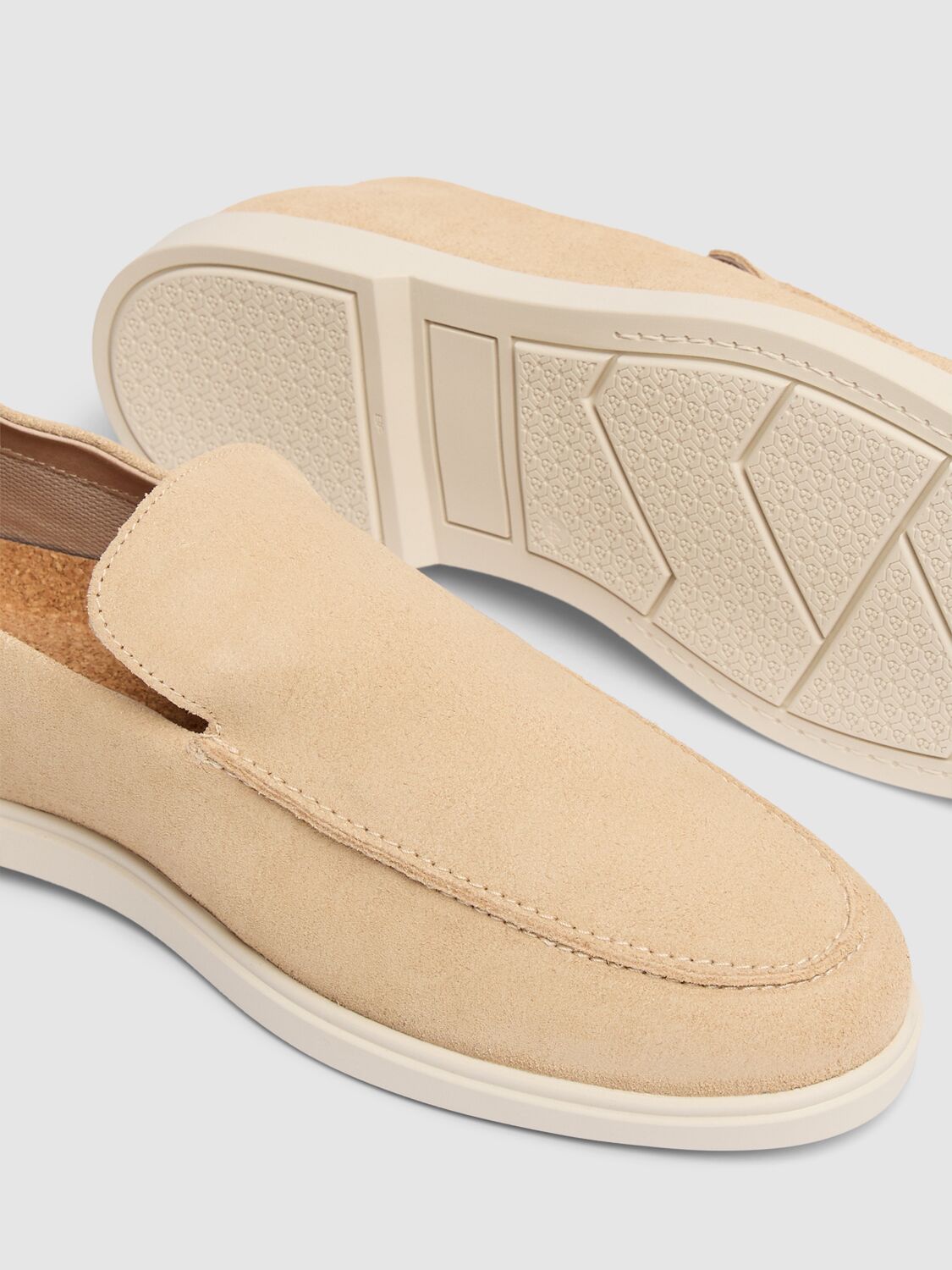 Shop Frescobol Carioca Miguel Suede Slip-on Sneakers In Sand