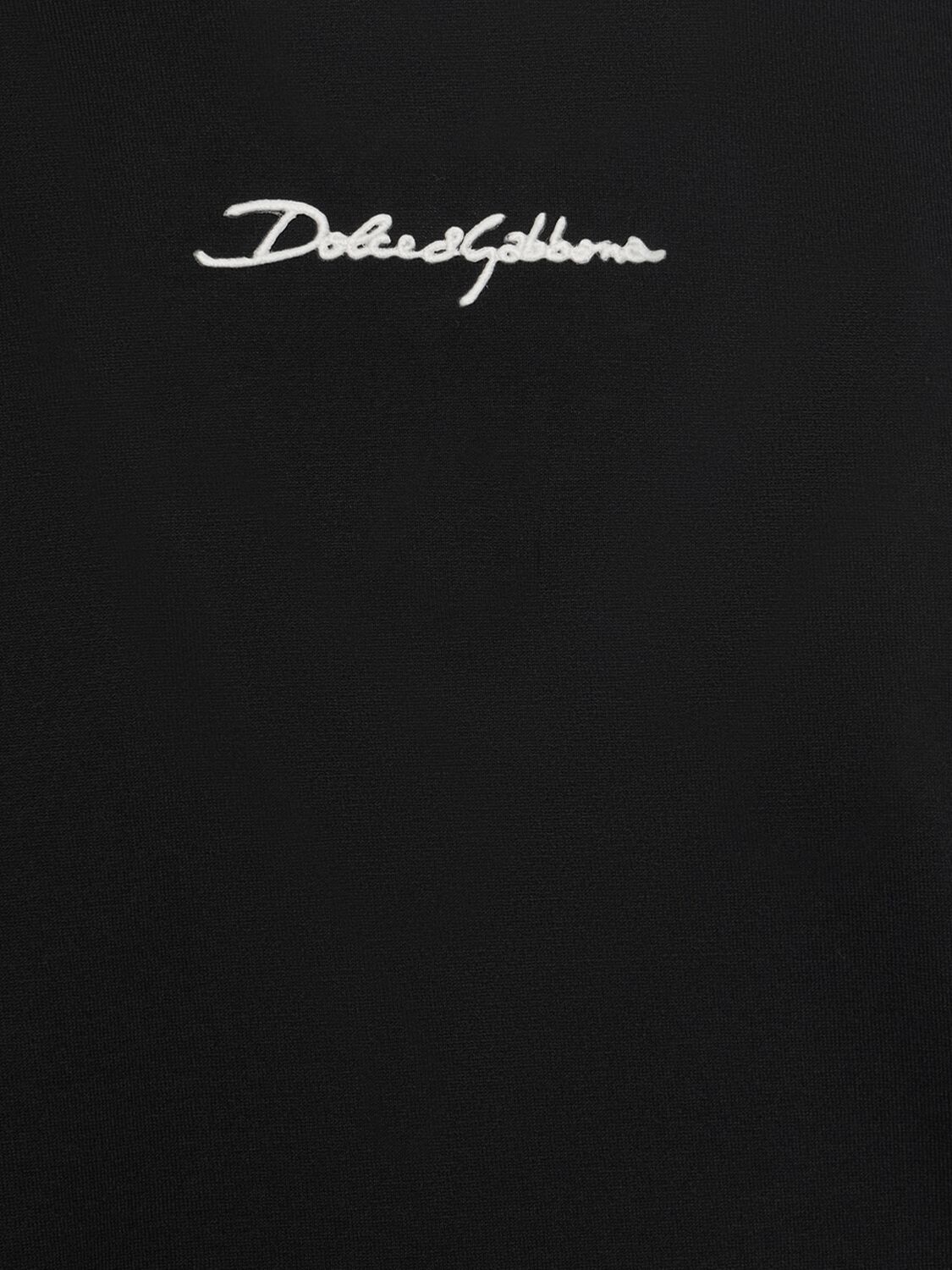 Shop Dolce & Gabbana Cotton Jersey Crewneck T-shirt In Black