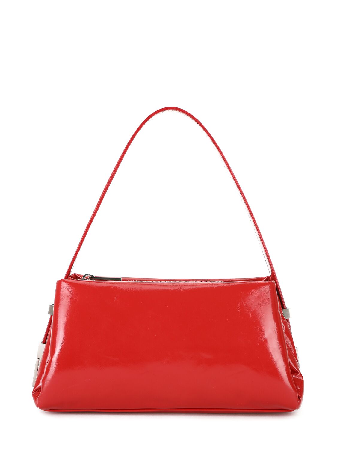 Shop Osoi Mini Pillow Bow Leather Shoulder Bag In Red