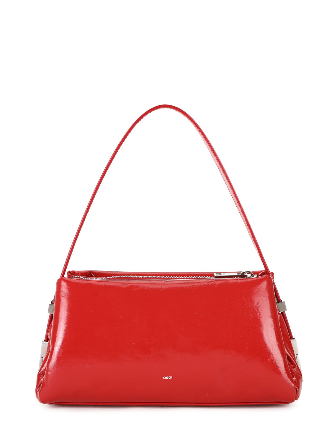 Osoi Mini Pillow Bow Leather Shoulder Bag In Red