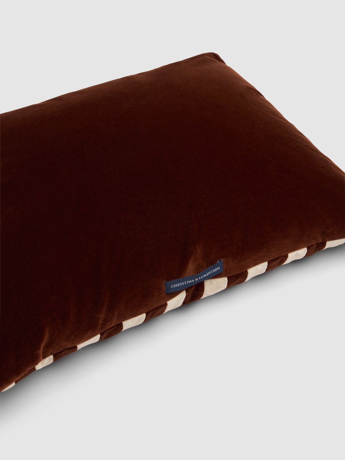 Shop Christina Lundsteen Ally Cotton Cushion In Brown