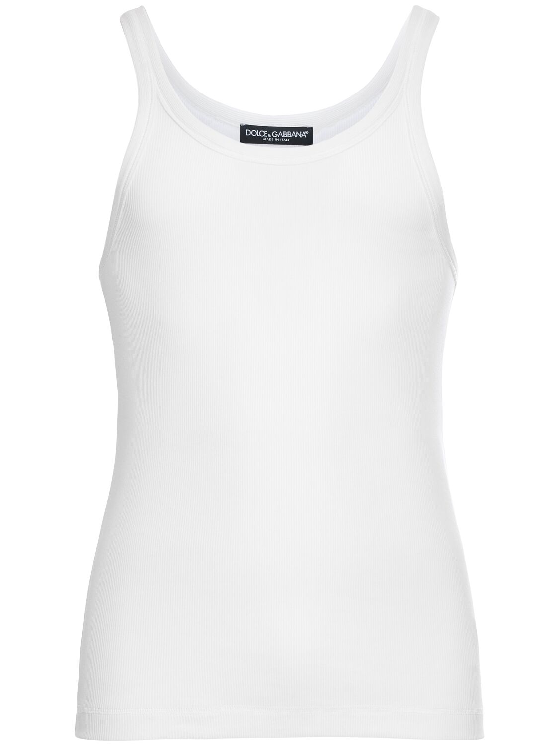 Ribbed Cotton Jersey Tank Top