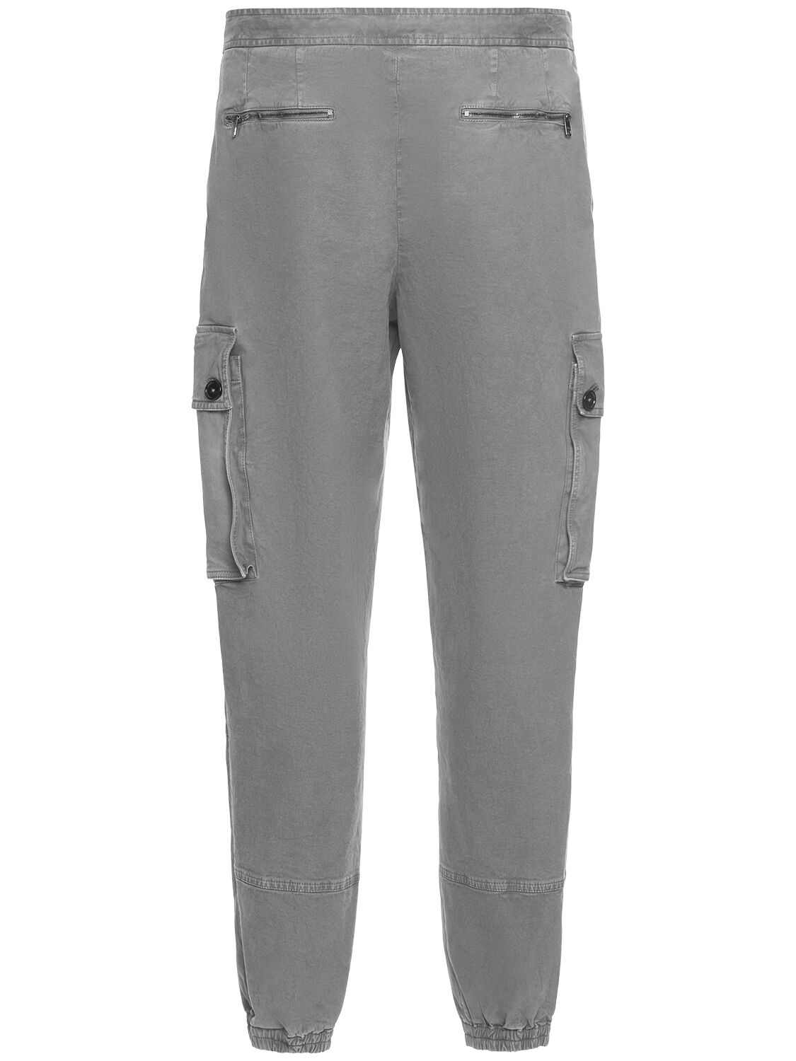 Shop Dolce & Gabbana Garment Dyed Cargo Pants In Light Grey