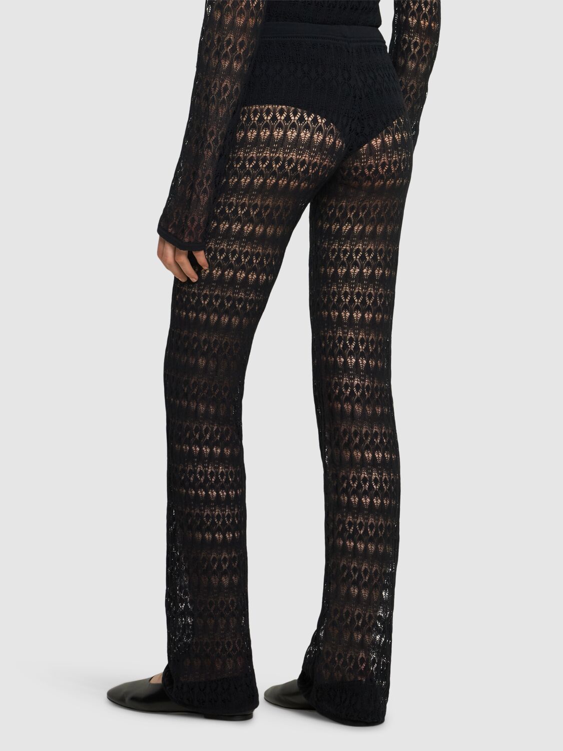 Shop Isabel Marant Palmi Cotton Blend Pants In Black