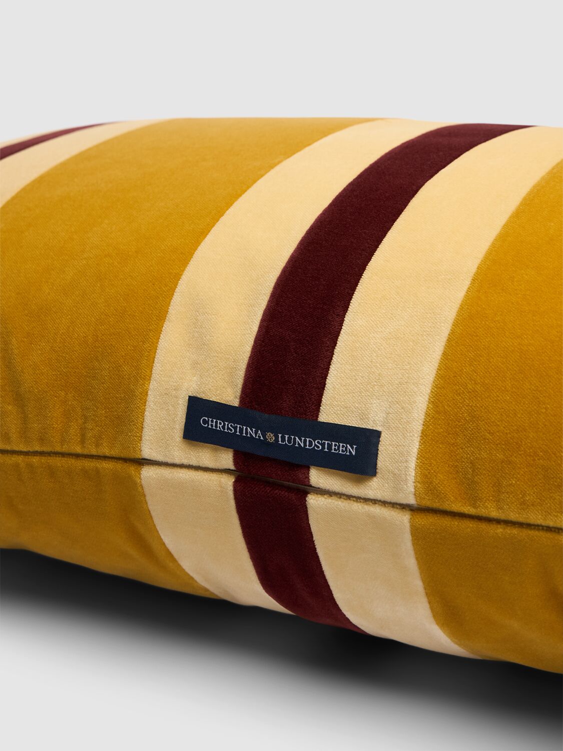 Shop Christina Lundsteen Mimi Cotton Cushion In Yellow
