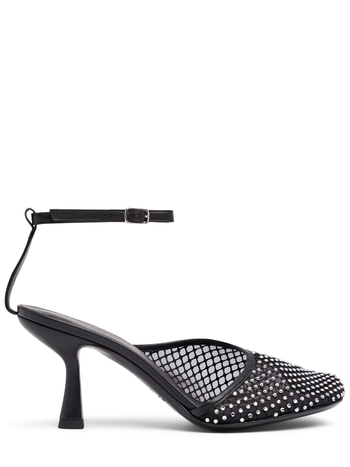 Shop Christopher Esber 70mm Minette Veiled Mesh Heels In Black