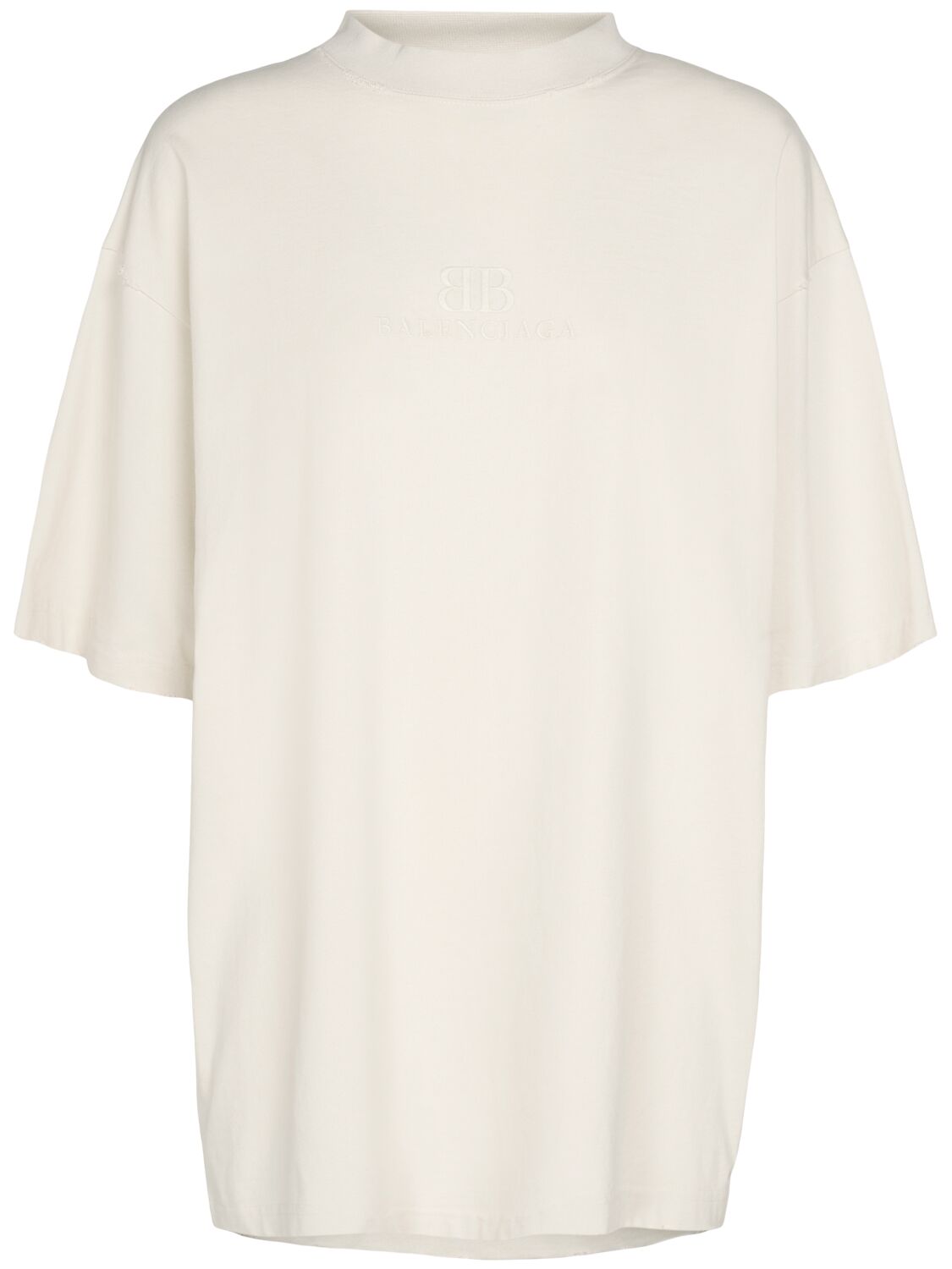 Balenciaga Medium Fit Vintage Jersey T-shirt In Neutral