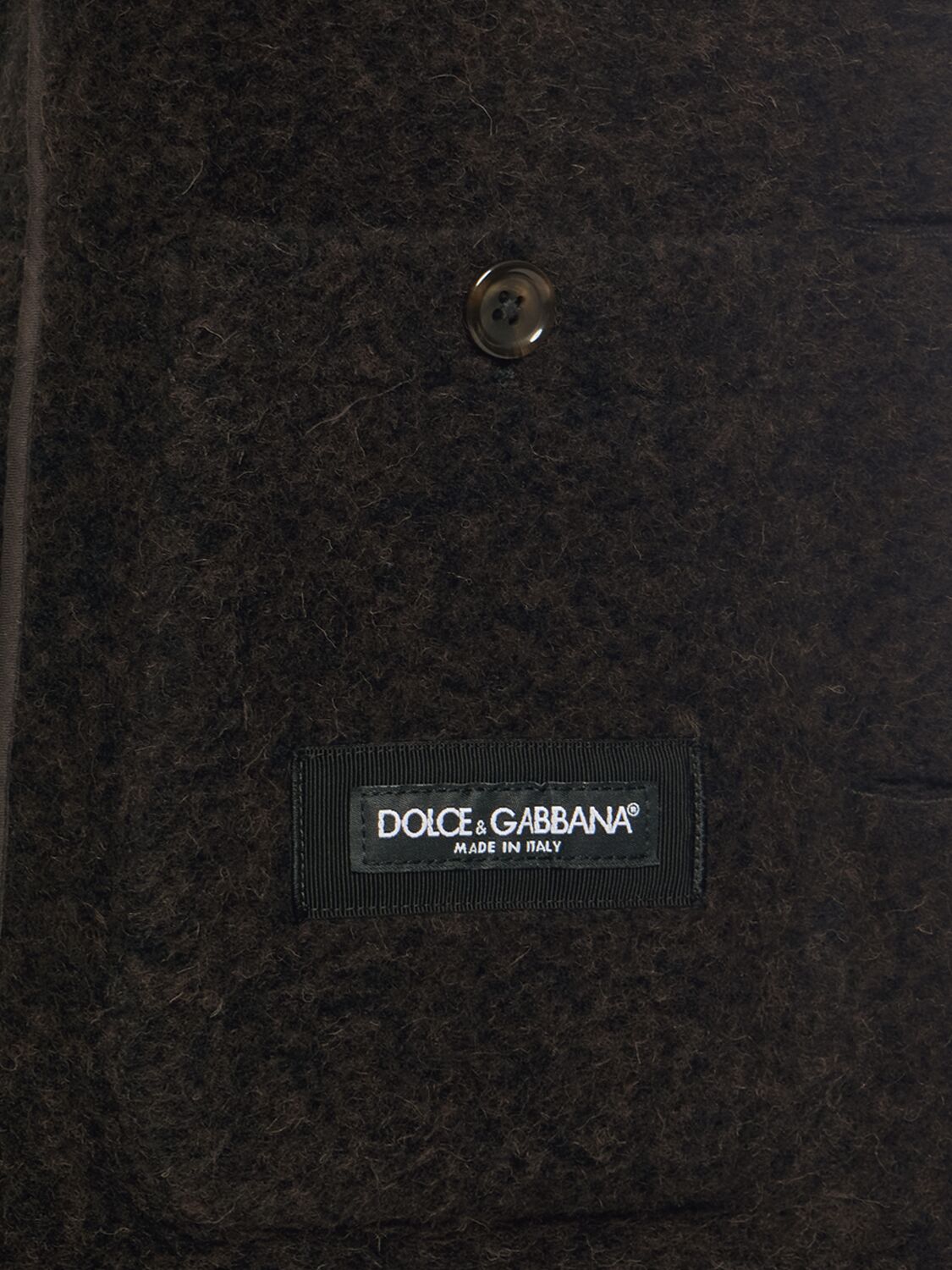 Shop Dolce & Gabbana Peak Lapel Alpaca Blend Coat In Multicolor