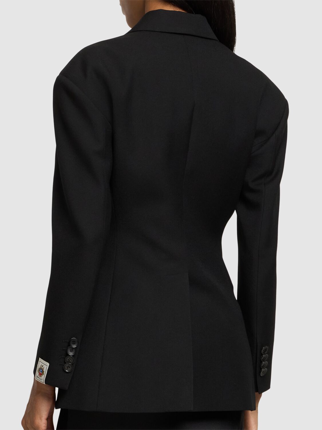 Shop Bally Wool Blazer In Black