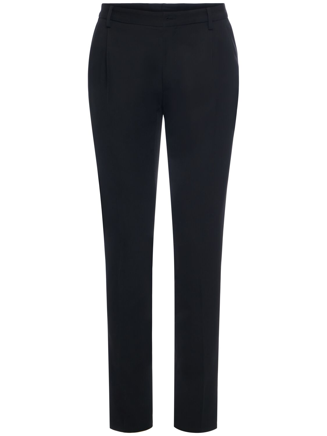 Dolce & Gabbana Pleated Wool Blend Pants In Black