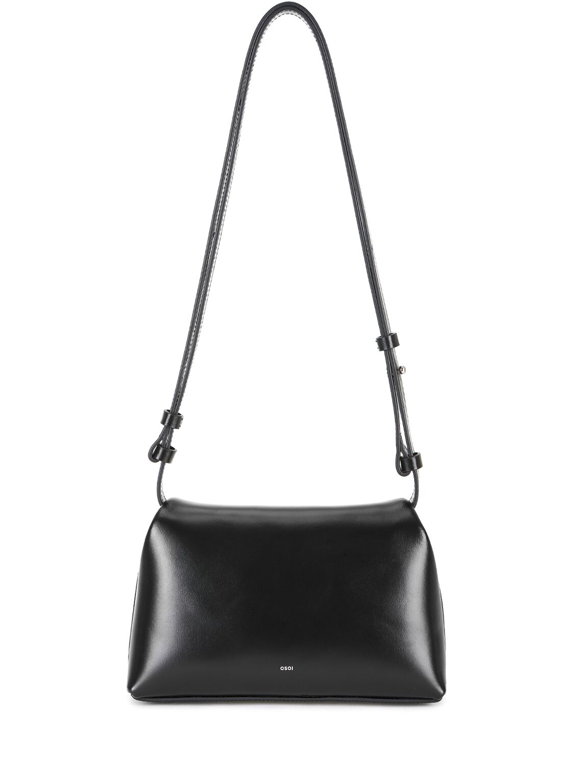 Shop Osoi Mini Folder Leather Shoulder Bag In Black