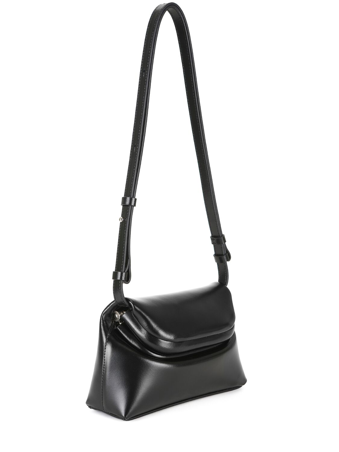 Shop Osoi Mini Folder Leather Shoulder Bag In Black