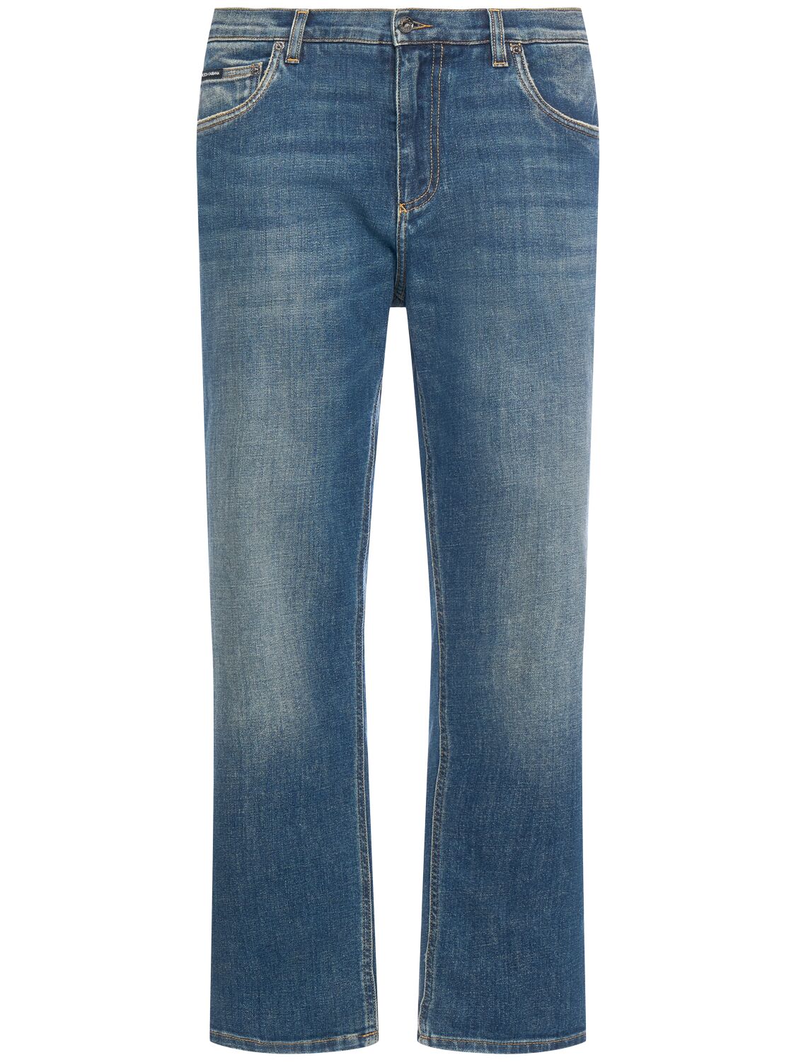 Washed Stretch Denim Jeans