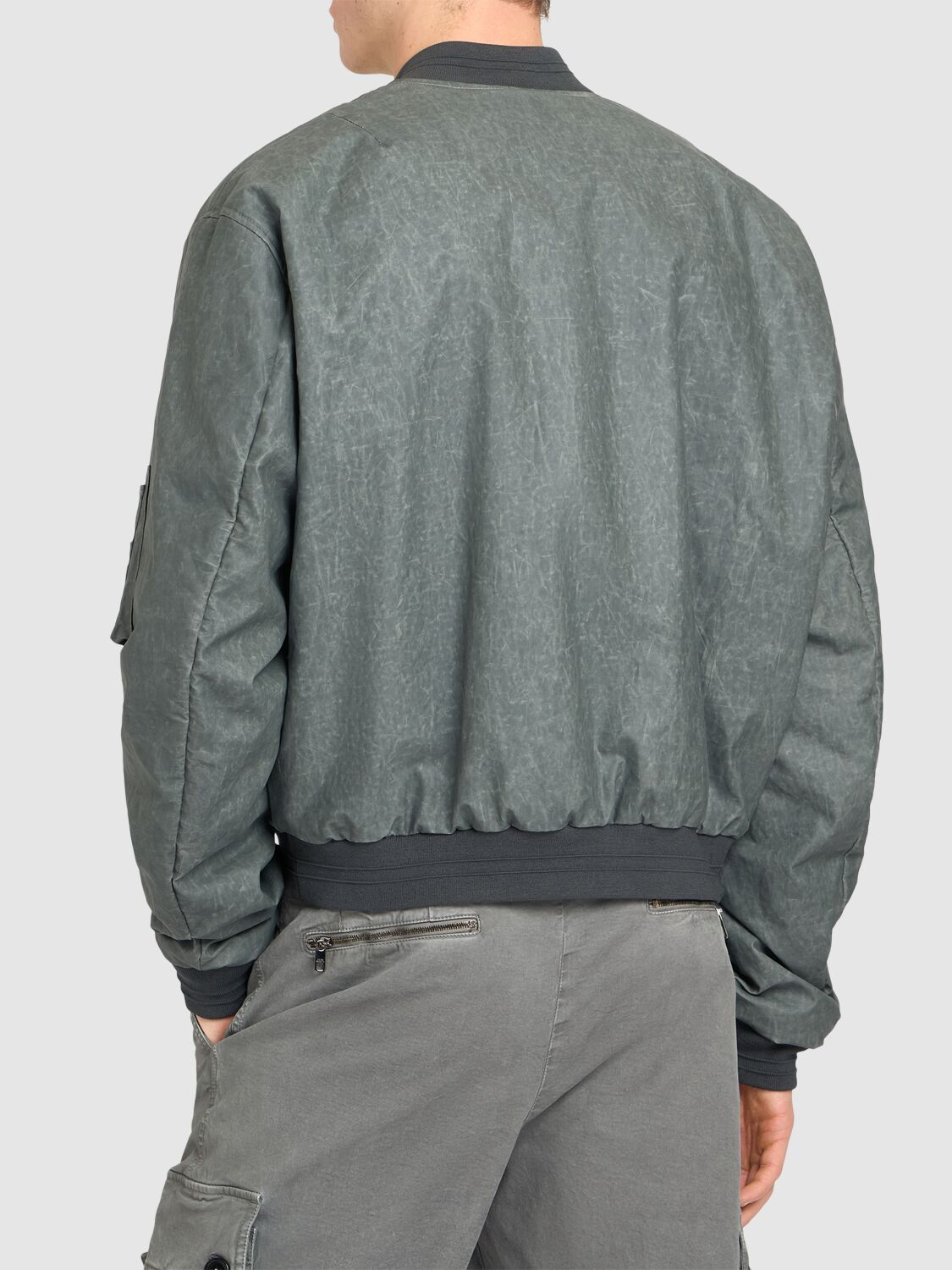 Shop Dolce & Gabbana Classic Flight Bomber Jacket In Grey