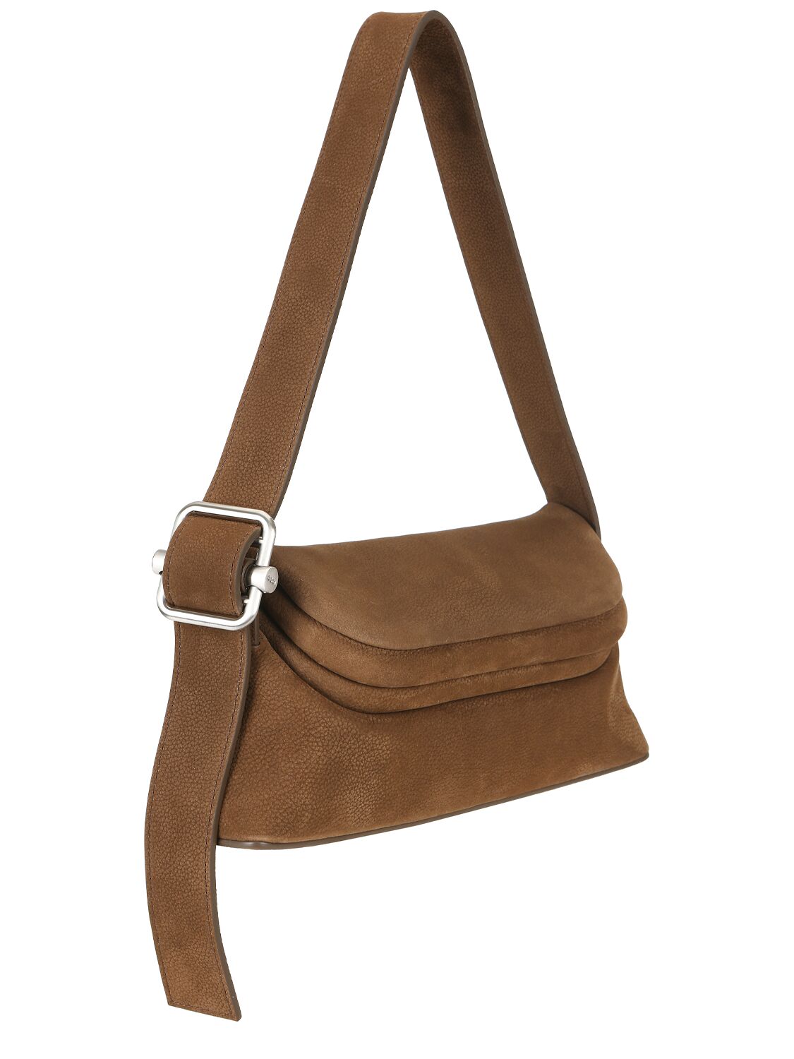 Shop Osoi Folder Brot Nubuck Leather Shoulder Bag In Brown