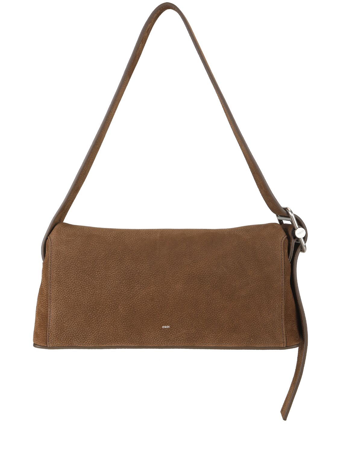 Shop Osoi Folder Brot Nubuck Leather Shoulder Bag In Brown