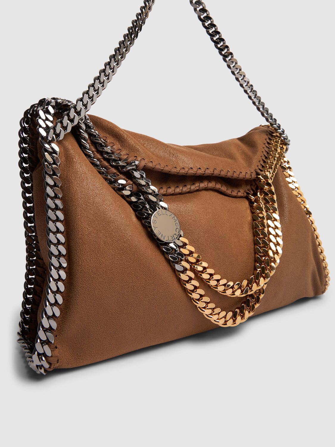 Shop Stella Mccartney 3chain Eco Shaggy Deer Bag In Pecan