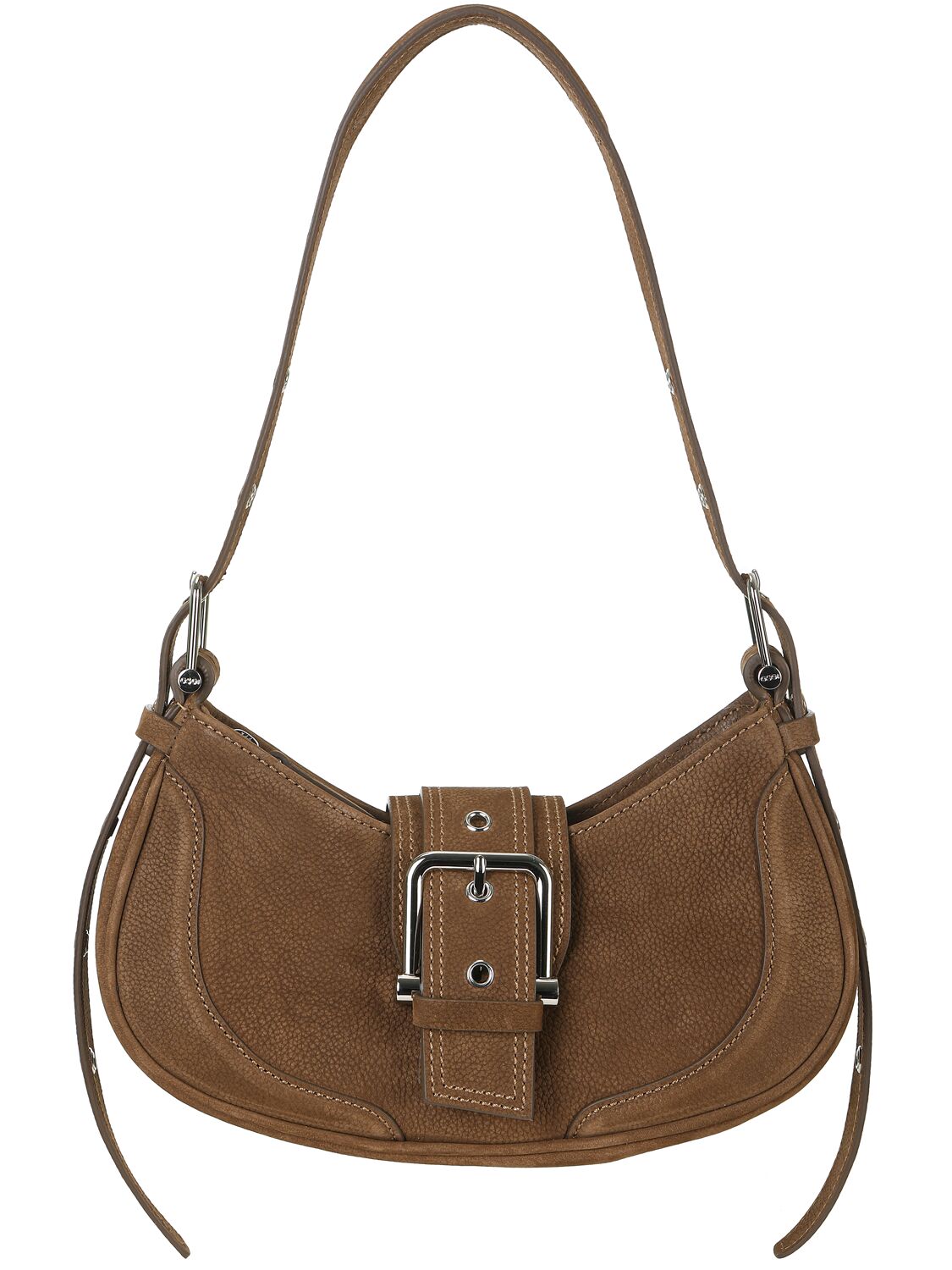 Osoi Hobo Brocle Nubuck Shoulder Bag In Brown