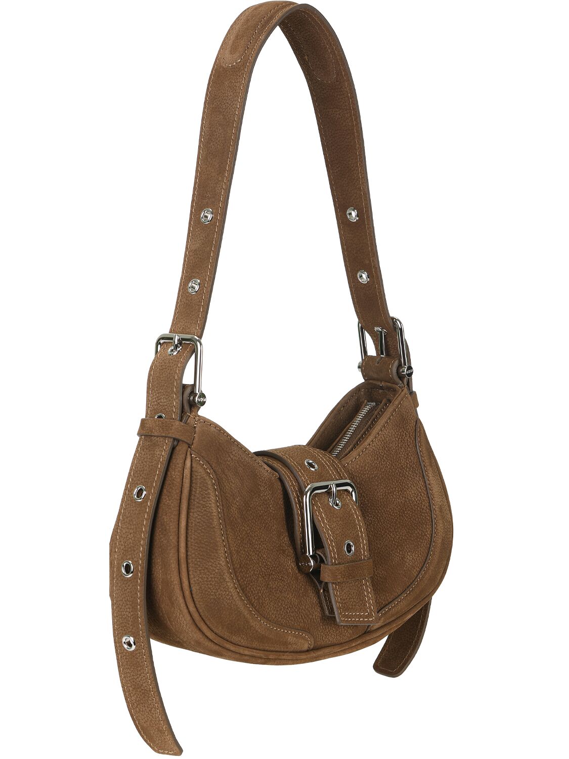 Shop Osoi Hobo Brocle Nubuck Shoulder Bag In Brown