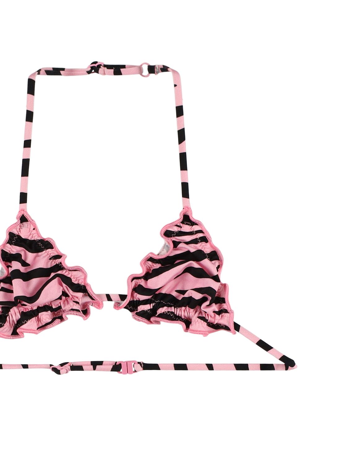Shop Mc2 Saint Barth Zebra Print Bikini In Pink/multi