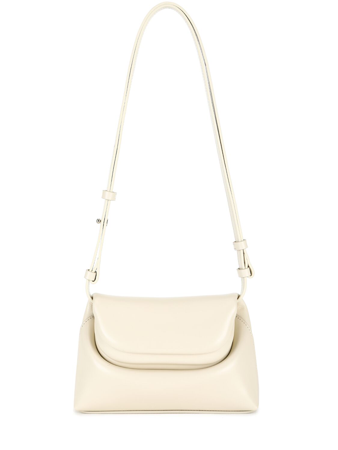 Osoi Mini Folder Leather Shoulder Bag In Cream