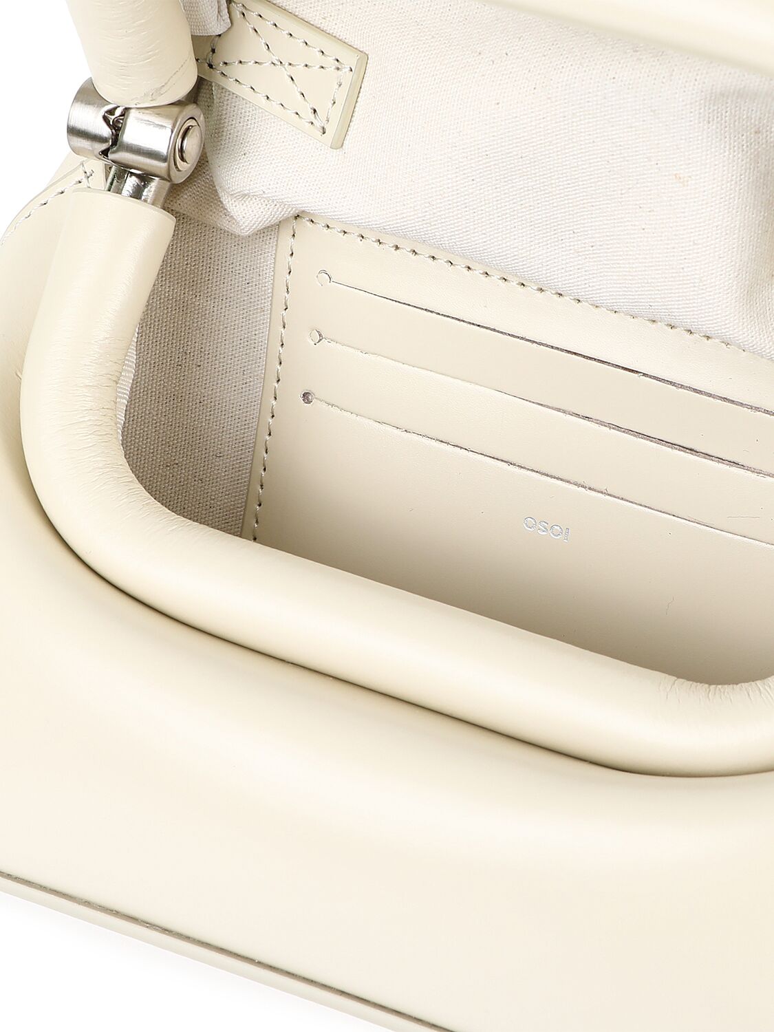 Shop Osoi Mini Folder Leather Shoulder Bag In Cream