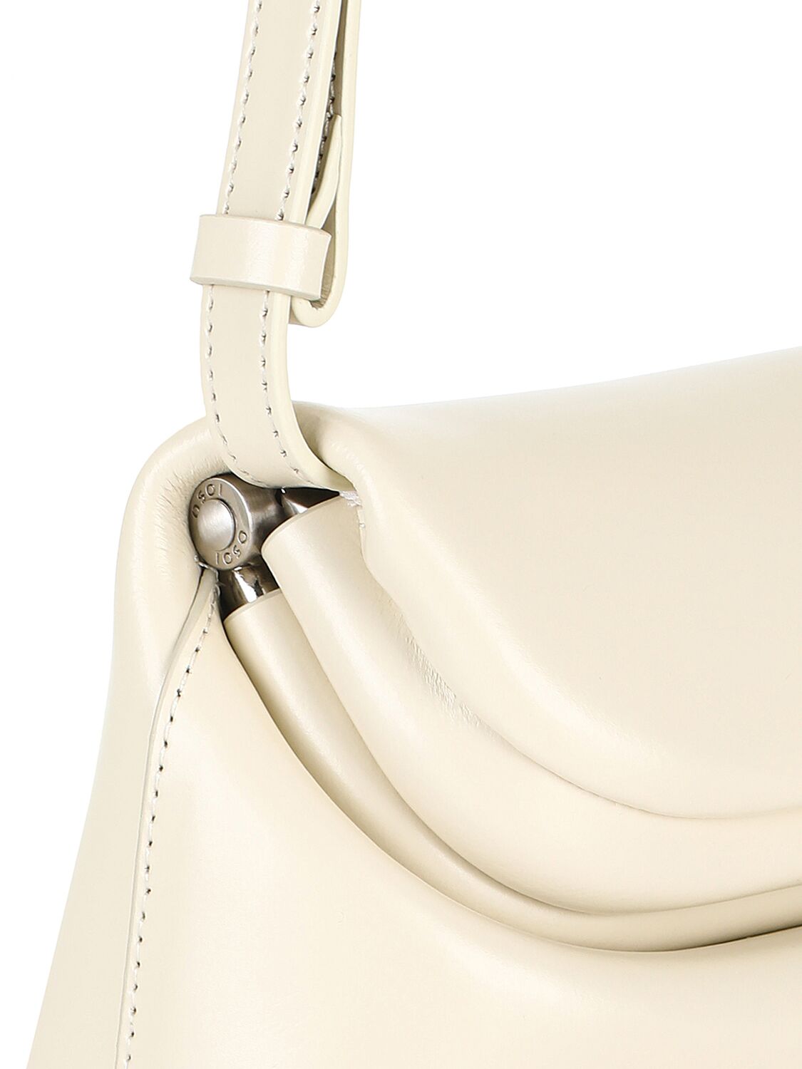 Shop Osoi Mini Folder Leather Shoulder Bag In Cream