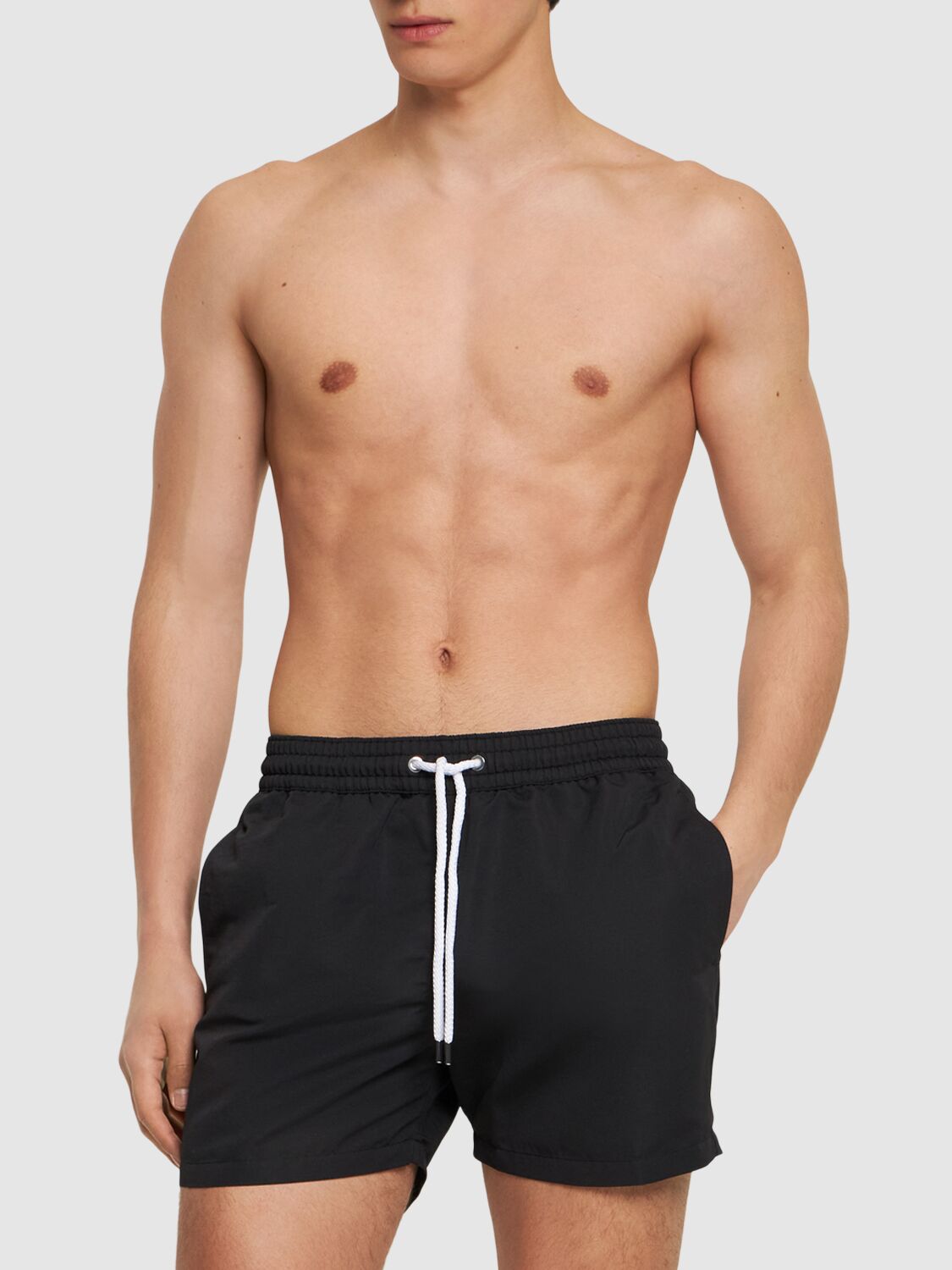 Shop Frescobol Carioca Sport Tech Swim Shorts In Black