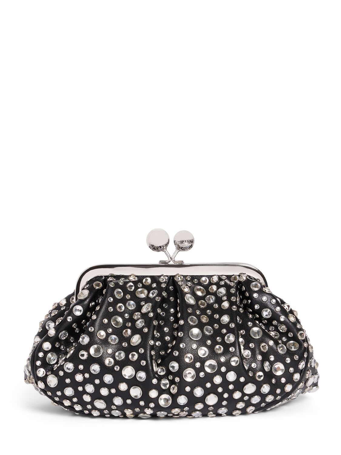 Weekend Max Mara Masque Studded Clutch In Crystal