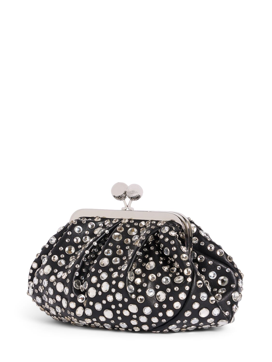 Shop Weekend Max Mara Masque Studded Clutch In Crystal