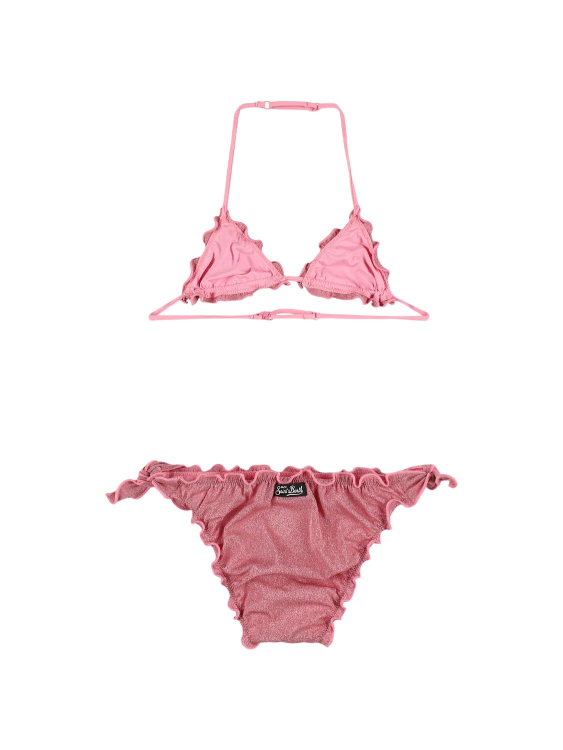 Shop Mc2 Saint Barth Lurex Bikini In Pink
