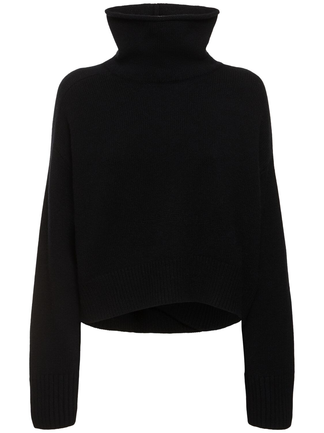 Loulou Studio Stintino Wool Blend Turtleneck Sweater In Black
