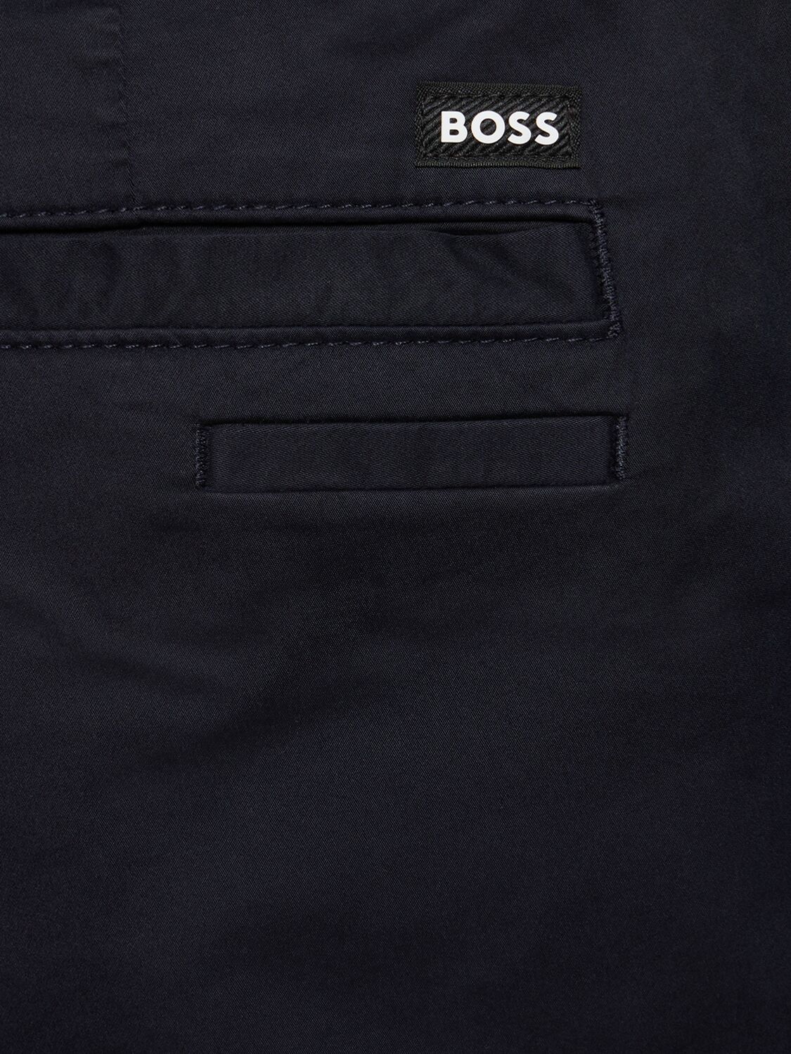 Shop Hugo Boss Kaiton Stretch Cotton Pants In Dark Blue