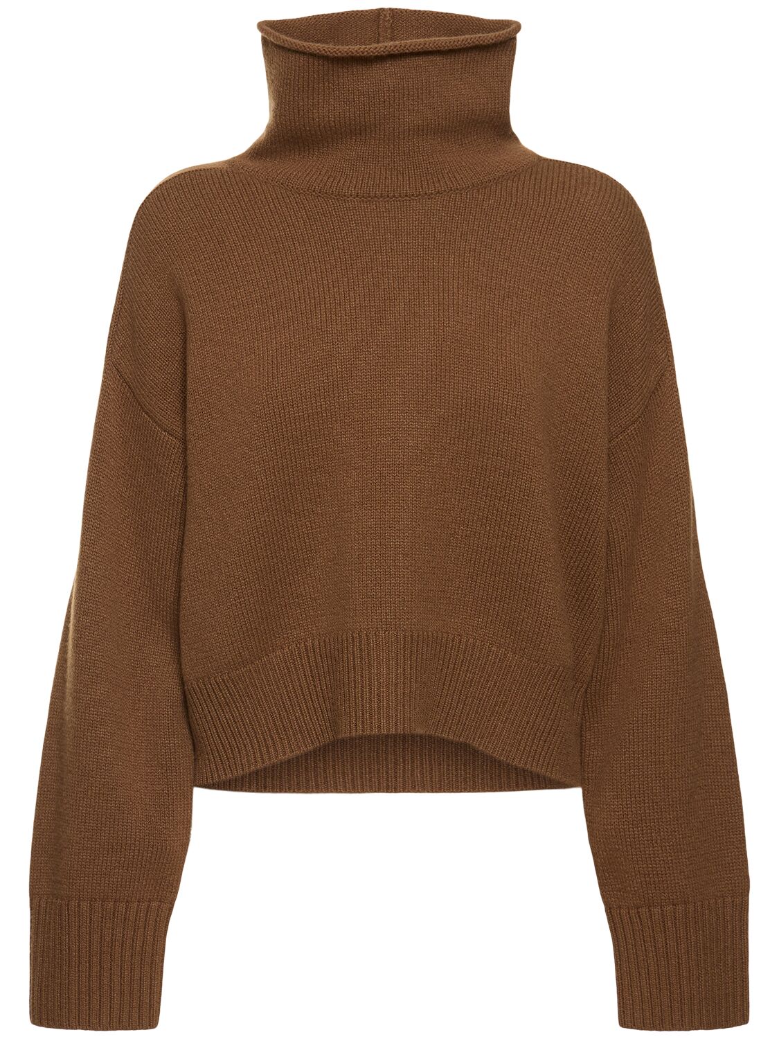 Loulou Studio Stintino Wool Blend Turtleneck Sweater In Brown