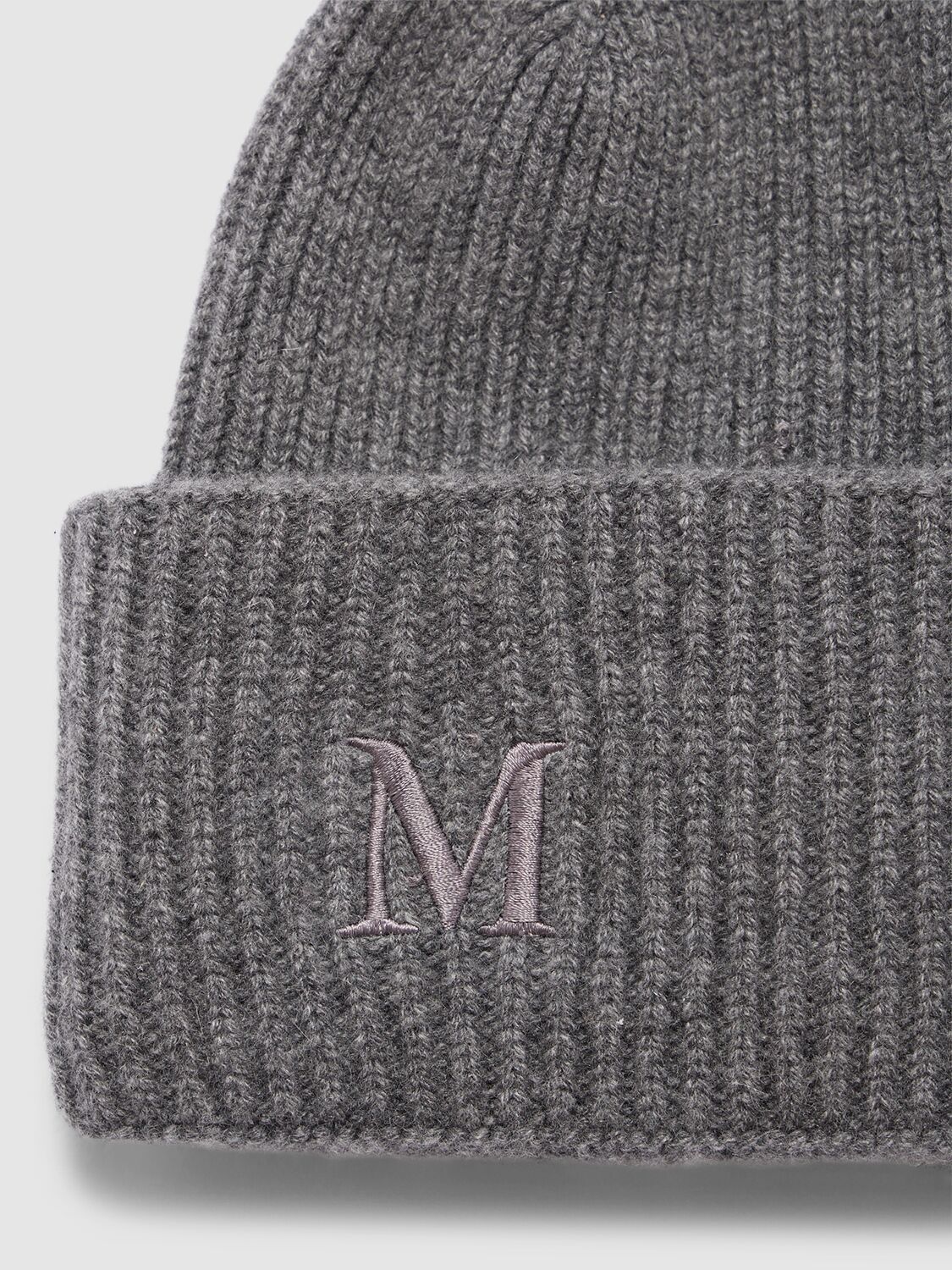 Shop Max Mara Retina Cashmere Beanie In Grigio Melange