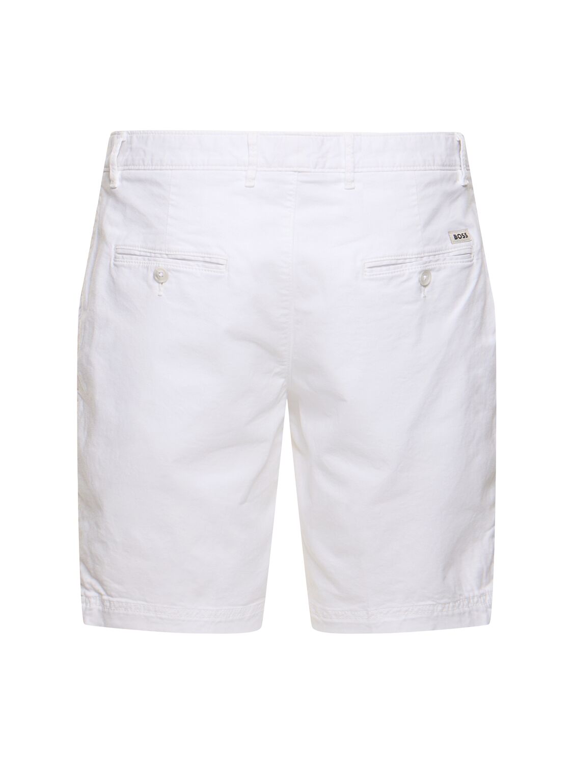 Shop Hugo Boss Slice Stretch Cotton Shorts In White
