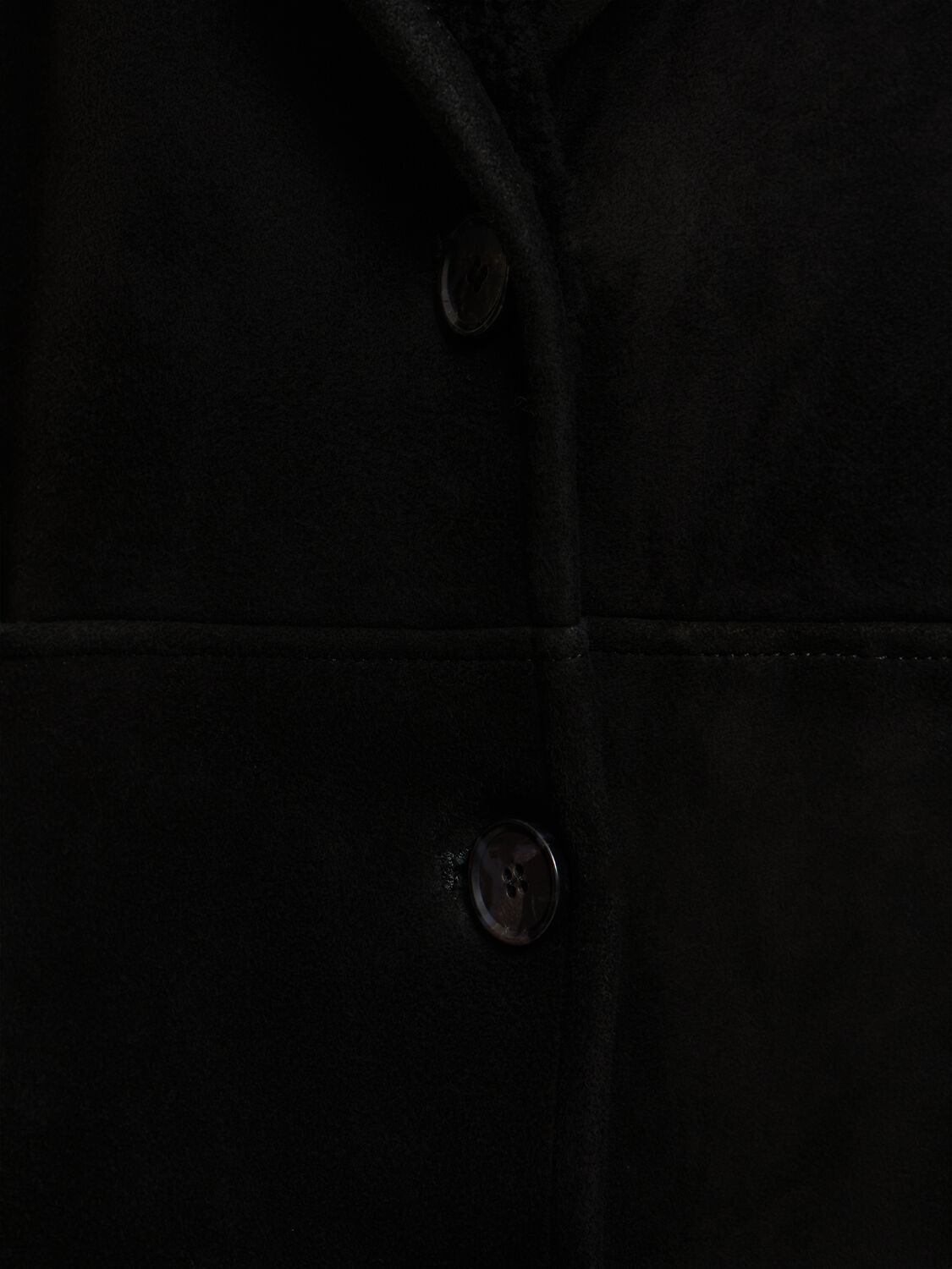Shop Loulou Studio Cirebo Suede Shearling Coat In Black